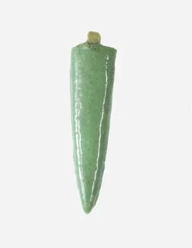 Bead in the Form of a Lotus Sepal ca. 13901353 B.C. New Kingdom. Bead in th.. Stock Photos