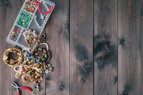 Bead making accessories Stock Photos