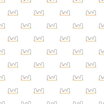 Bead maze toy game developing fine motor skills seamless pattern Illustrazione stock