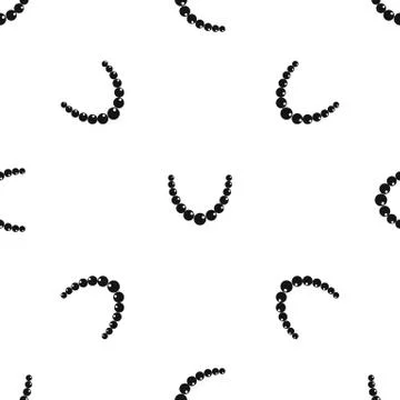 Bead pattern seamless black Stock Illustration