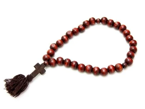 Bead-roll with wooden elements Stock Photos