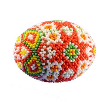 Bead Work on Egg Stock Photos