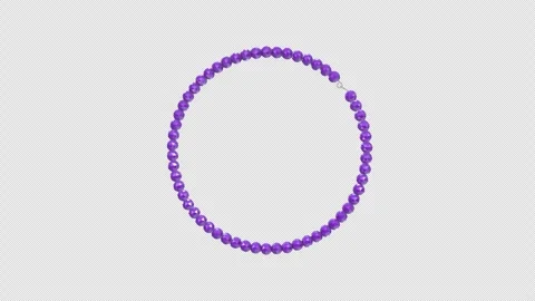 Beaded Bracelet Rotating on a Transparent Background. Seamless Loop. 4K Stock Footage 300853105