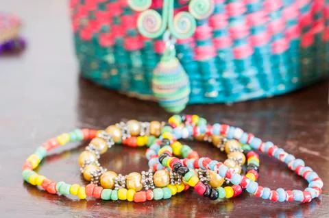 Beaded bracelets Stock Photos