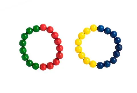 Beaded bracelets 스톡 사진