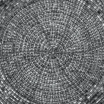 Beaded coaster in silver Stock Photos