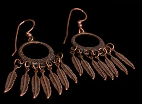 Beaded earrings Stock Photos