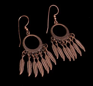 Beaded earrings Stock Photos