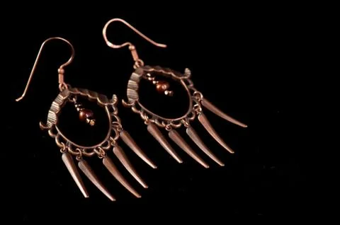 Beaded earrings Stock Photos