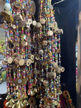 Beaded &amp; Mirrored Decorative Strings Stock Photos