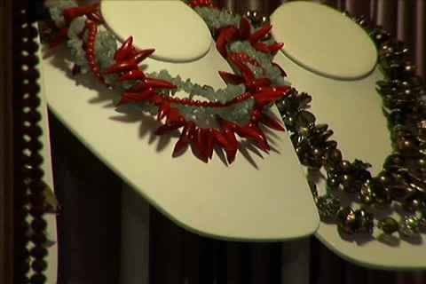 Beaded Necklace Stock Footage 10686991