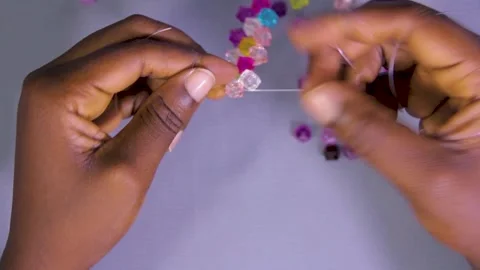 Beading works Stock Footage 204114691