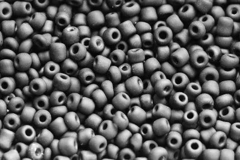 Beads of black colour Stock Photos