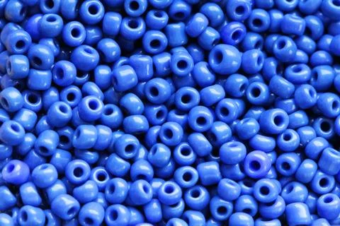 Beads of blue colour Foto stock