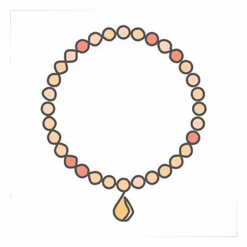 Beads border color icon vector Stock-Illustration