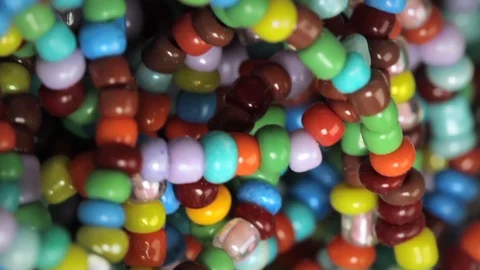 Beads Close Stock Footage 98679446