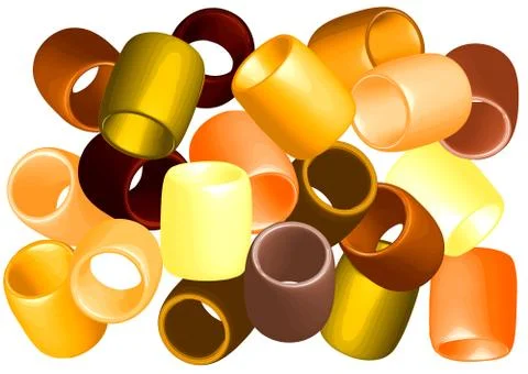 Beads cut out Stock Illustration