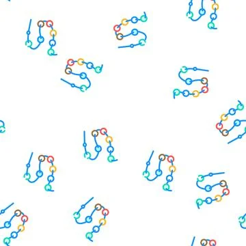 Beads decoration vector seamless pattern 스톡 일러스트