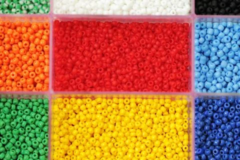 Beads of different colours Stock Photos