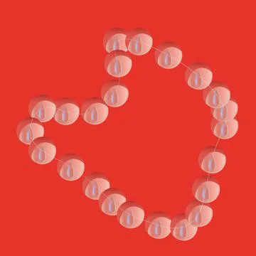 Beads with a drop Stock Illustration