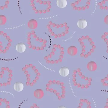 Beads with droplet pattern. Stock Illustration