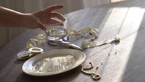 Beads for embroidery Stock Footage 76749121