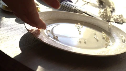 Beads for embroidery for hand-made Stock Footage 76749117