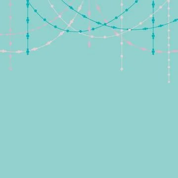 Beads garland background Stock Illustration
