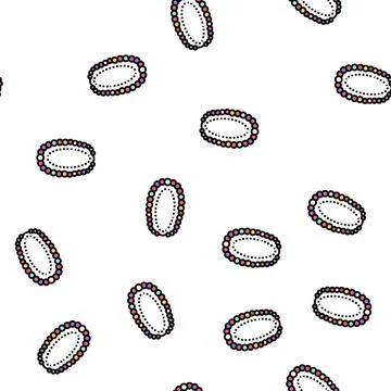 Beads jewellery vector seamless pattern Stock Illustration