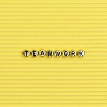 Beads letter teamwork word Stock Photos