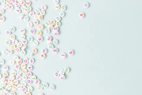 Beads with letters. Stock Photos
