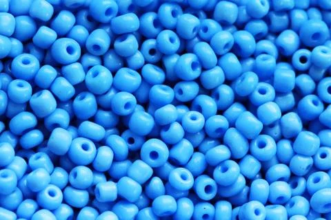 Beads of light blue colour Stock Photos