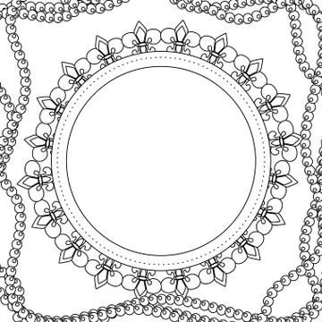 Beads mardi gras frame Stock-Illustration