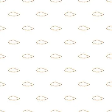 Beads necklace forming an abstract shape pattern イラスト素材