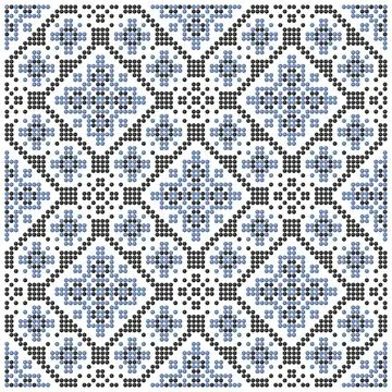 Beads Pattern Tile Repeat with Prosperity Ornament 스톡 일러스트