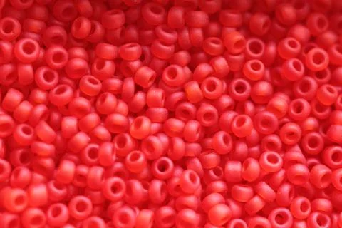 Beads of red colour Stock Photos