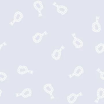 Beads religion line vector seamless pattern black 스톡 일러스트
