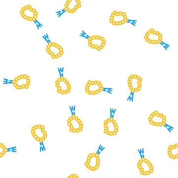 Beads religion vector seamless pattern color 스톡 일러스트