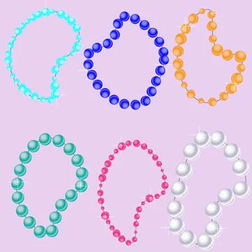Beads set Stock Illustration