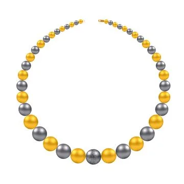 Beads vector illustration on white background Stock Illustration