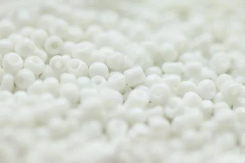 Beads of white colour Stock Photos
