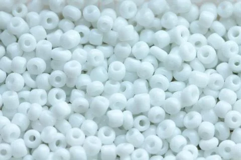 Beads of white colour Stock Photos