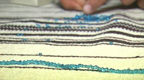 Beads Worn On String Stock Footage 38747094