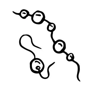 Beadwork embroidery, beading handmade line icon. Thread for sew glass beads to Stock Illustration