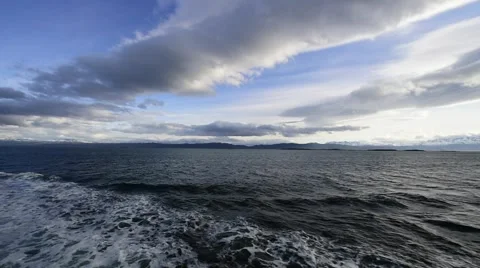 Beagle channel  leaving the port Stock Footage 62451728