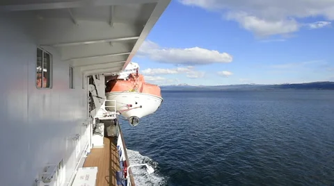 Beagle channel  leaving the port Stock Footage 62695542