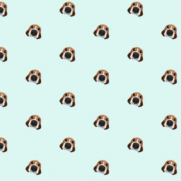Beagle dog pattern. Stock Illustration