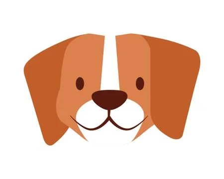 Beagle dog pet on white background Illustrazione stock