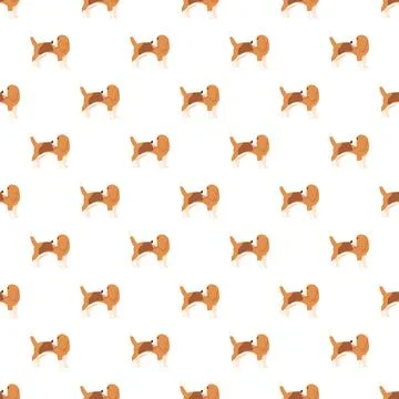 Beagle dog repeat pattern for print design Stock Illustration