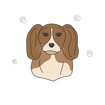 Beagle dog in the style of duddle Stock Illustration